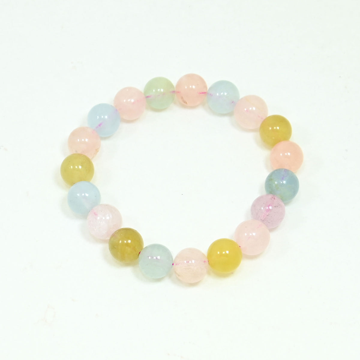 Gemstone Beaded Bracelet - Morganite & Aquamarine