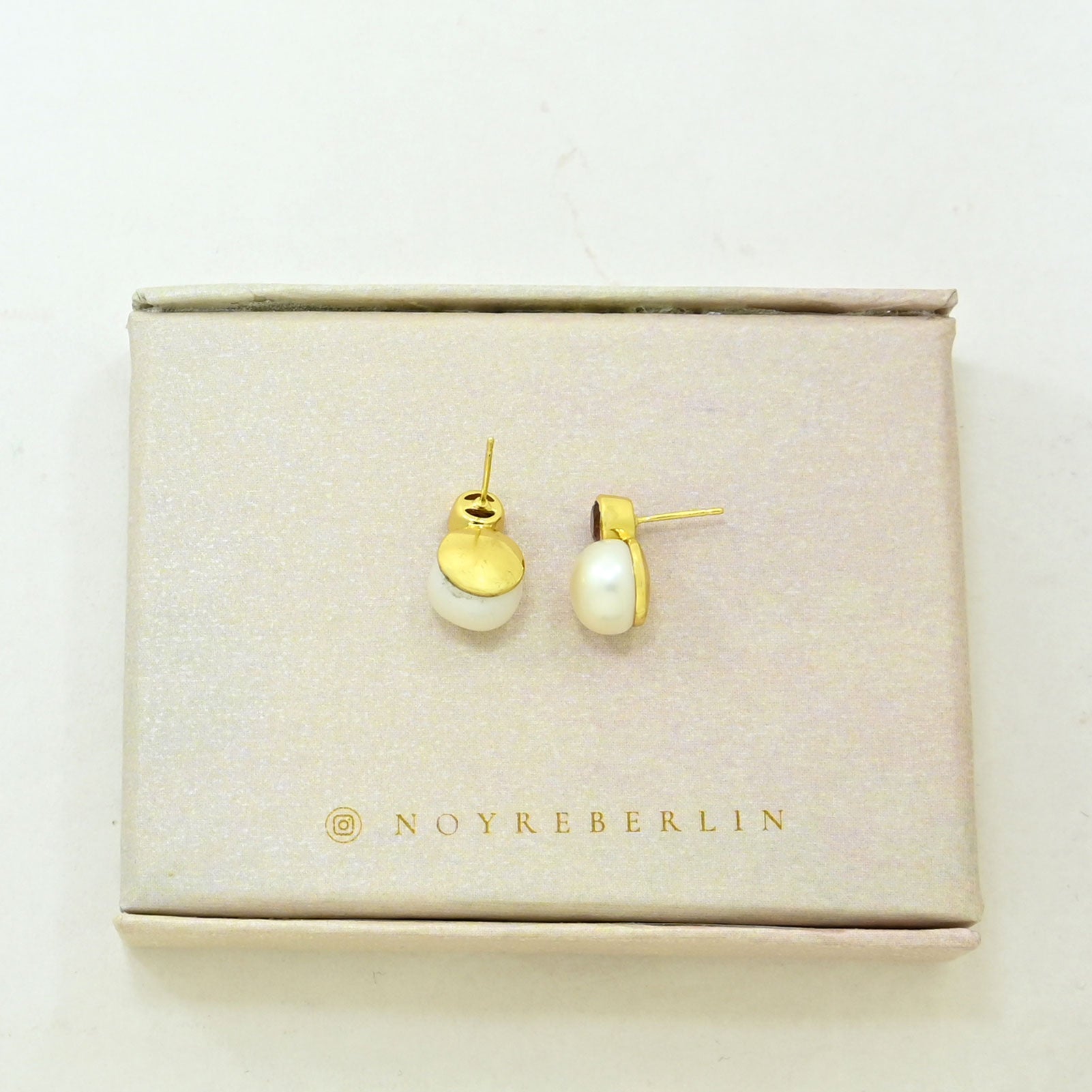 pearl rhodolite earring gold filled