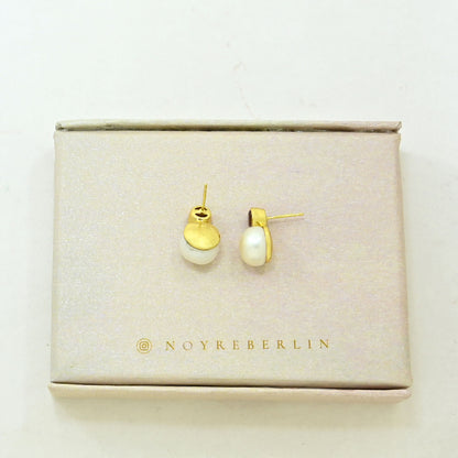 pearl rhodolite earring gold filled