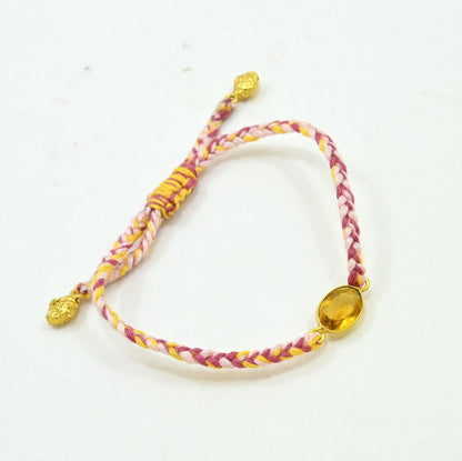 Handgeflochtenes Bunt Armband - Tanzanit   