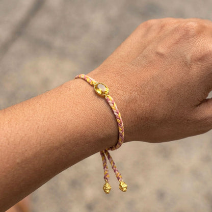 Handgeflochtenes Bunt Armband - Tanzanit   