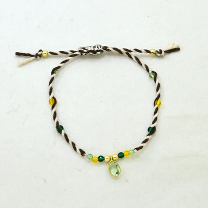 bracelet with woven textile
