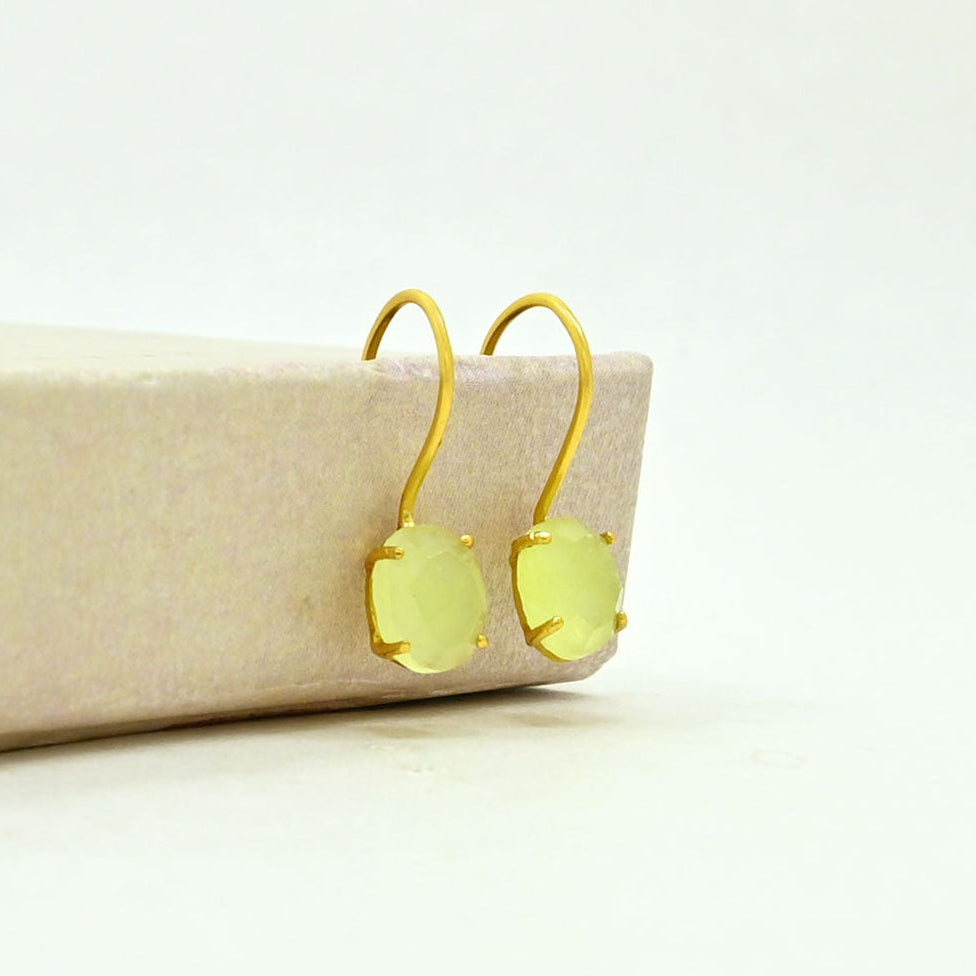 CLARA EARRING - PREHNITE