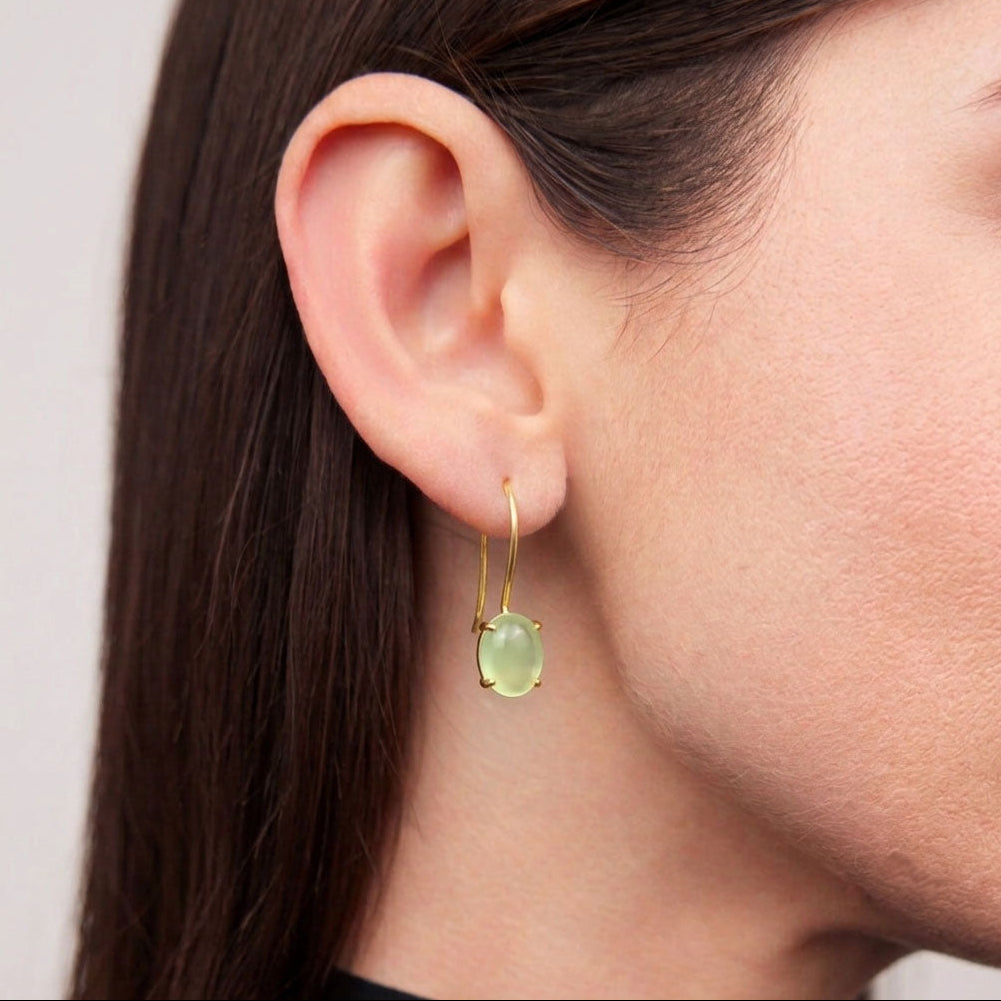 CLARA EARRING - PREHNITE