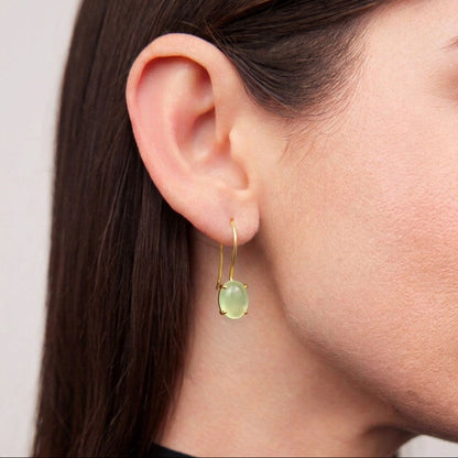 CLARA EARRING - PREHNITE