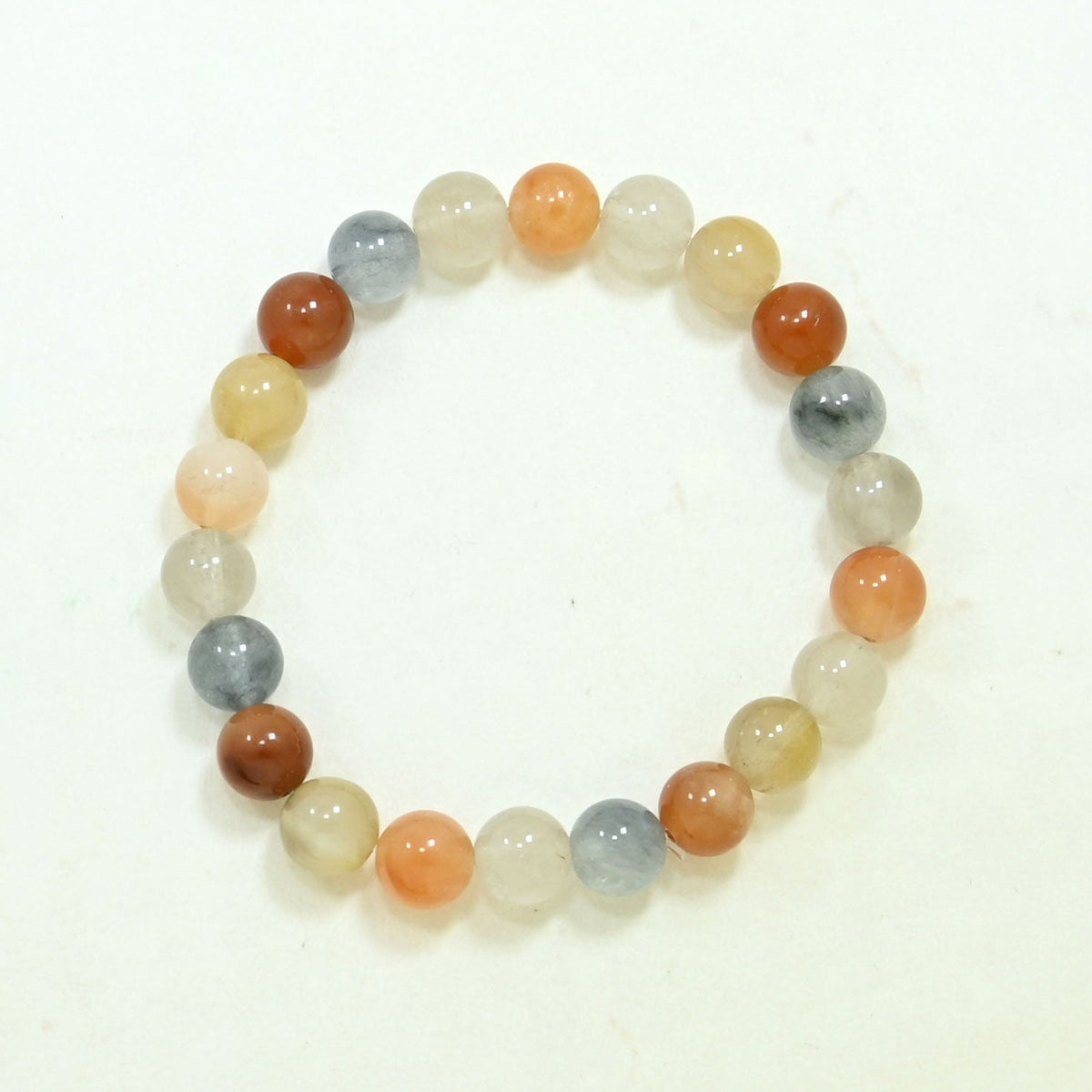 Gemstone Beaded Bracelet - Rabbit Hair Quartz
