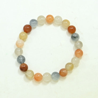 Gemstone Beaded Bracelet - Rabbit Hair Quartz