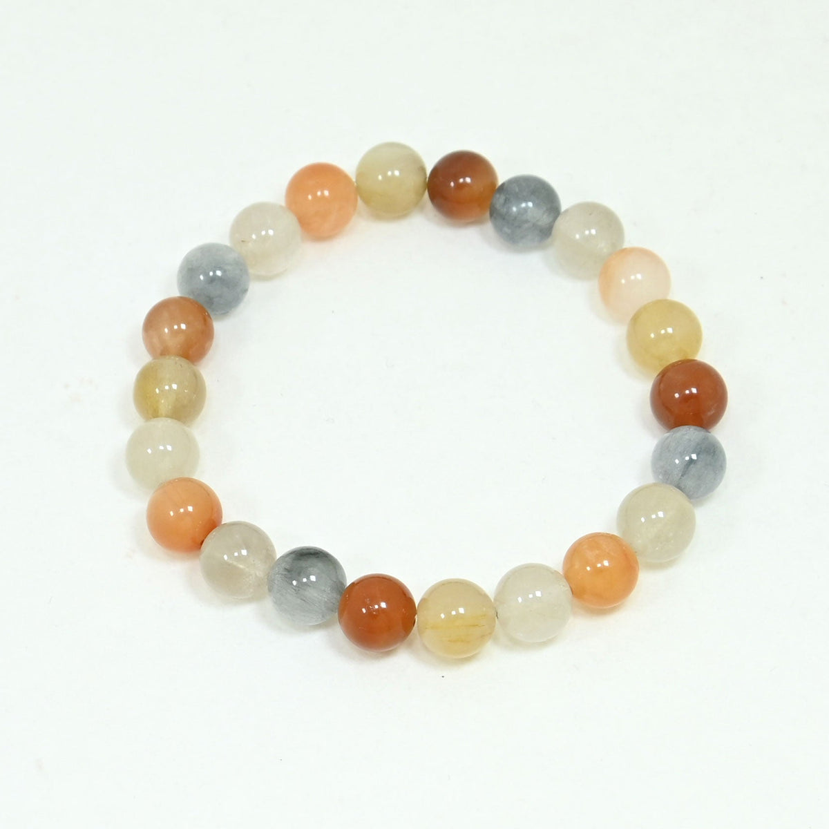 Gemstone Beaded Bracelet - Rabbit Hair Quartz