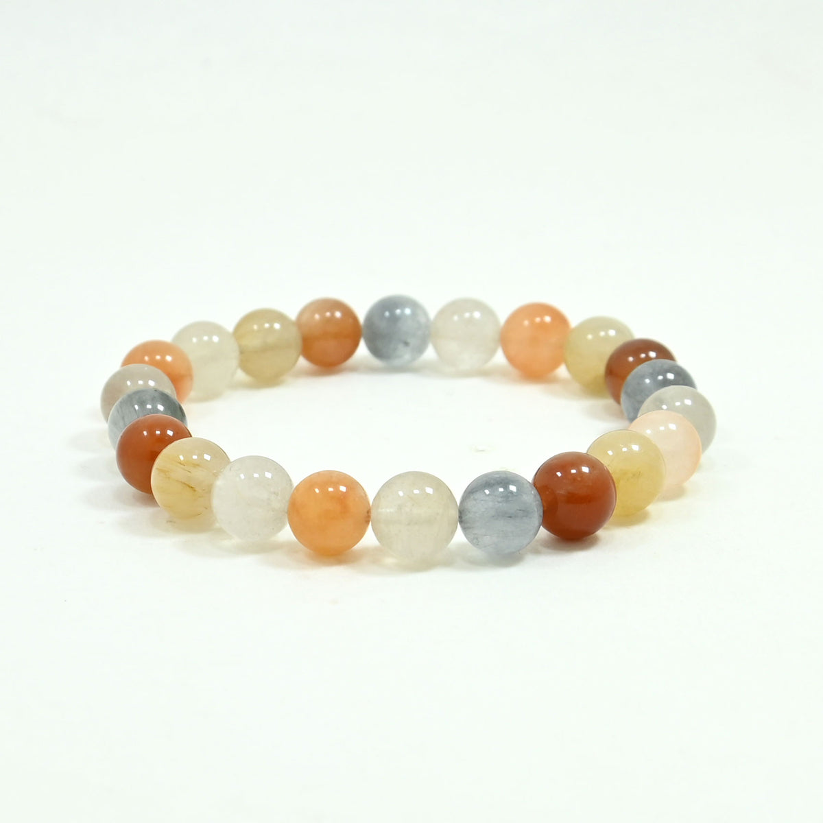 Gemstone Beaded Bracelet - Rabbit Hair Quartz