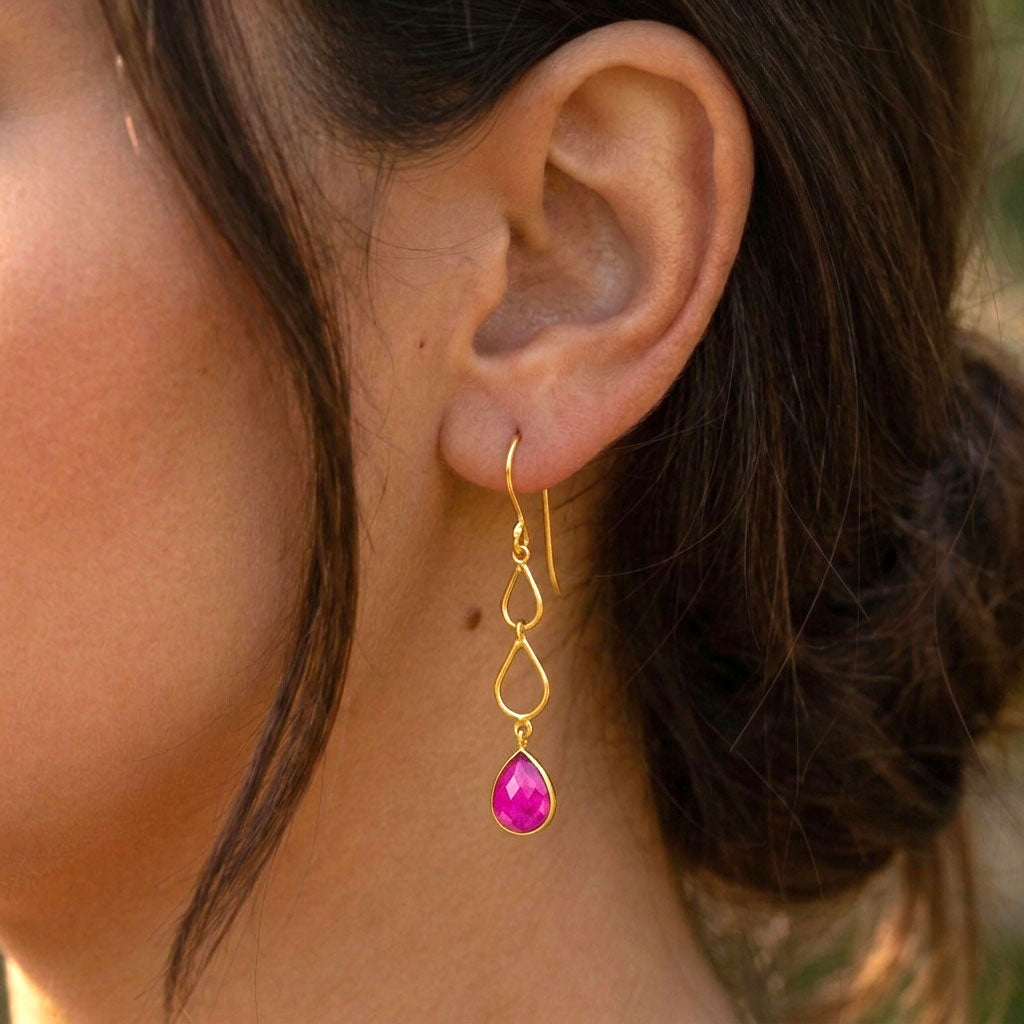 CECILY EARRING - RUBY