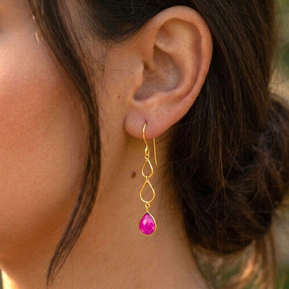 CECILY EARRING - RUBY
