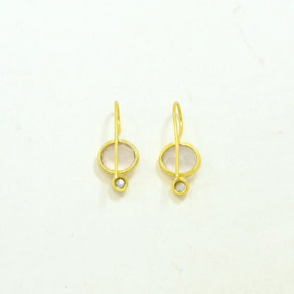 SERINA EARRING - ROSE QUARTZ & PEARL