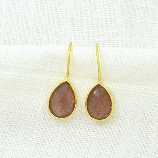 TEARDROP GEMSTONE EARRING