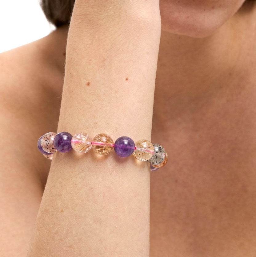 Gemstone Beaded Bracelet - Super Seven
