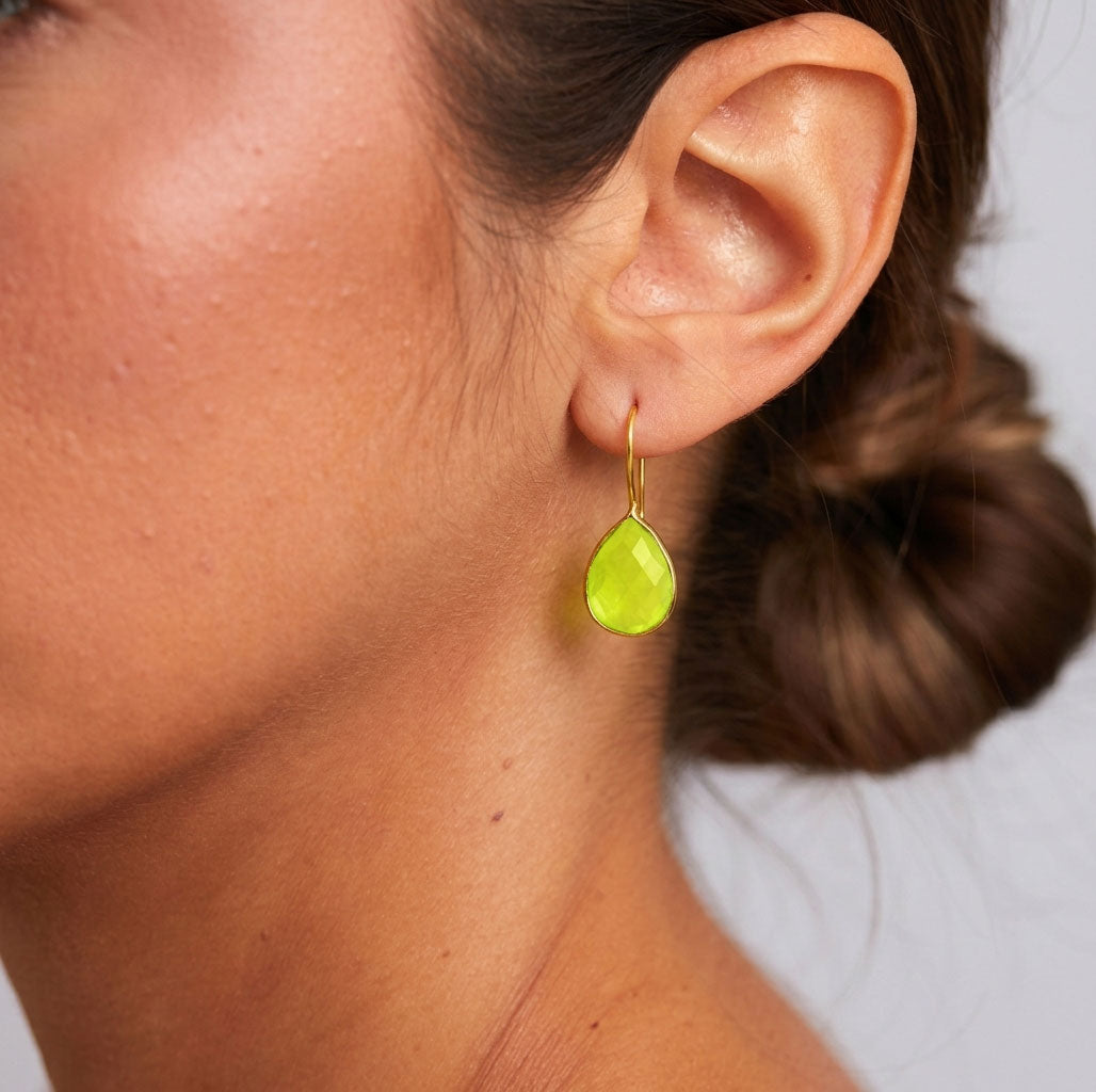 TEARDROP GEMSTONE EARRING