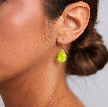 TEARDROP GEMSTONE EARRING
