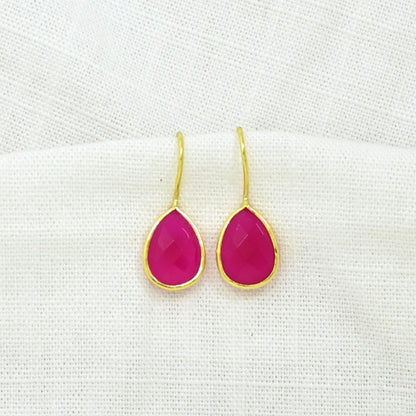 TEARDROP GEMSTONE EARRING