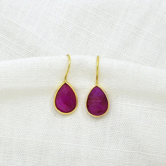 TEARDROP GEMSTONE EARRING