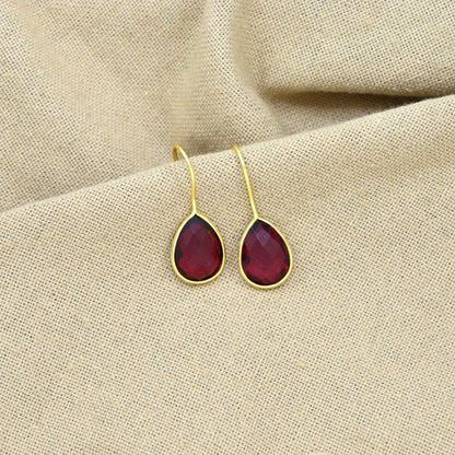 TEARDROP GEMSTONE EARRING