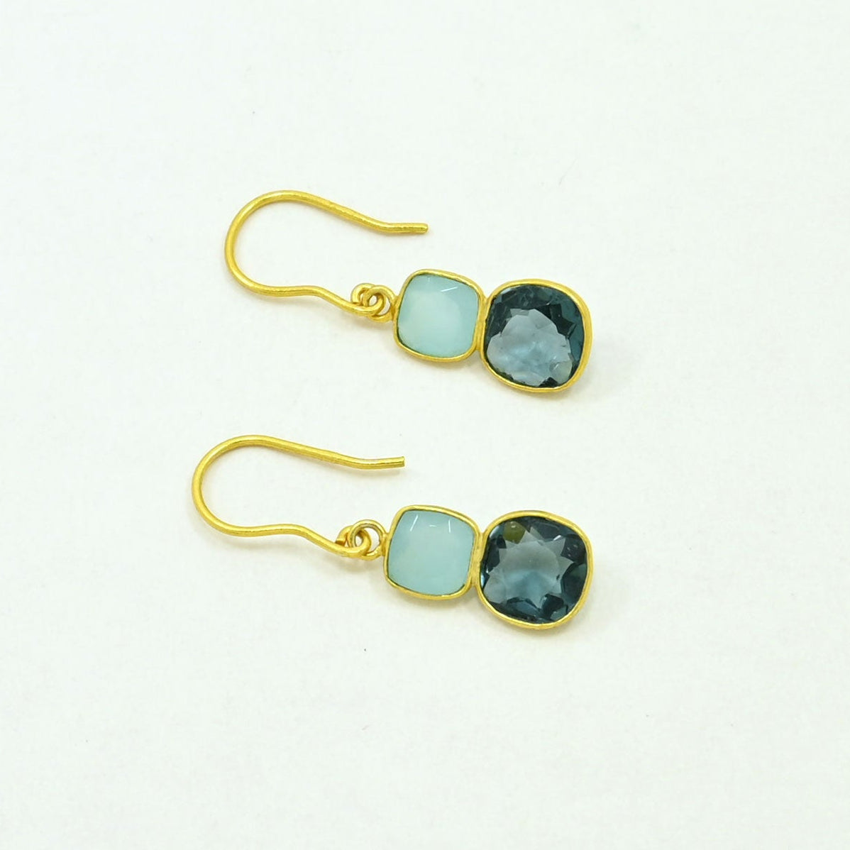 AJOONI EARRING - LONDON BLUE TOPAZ & AQUAMARINE