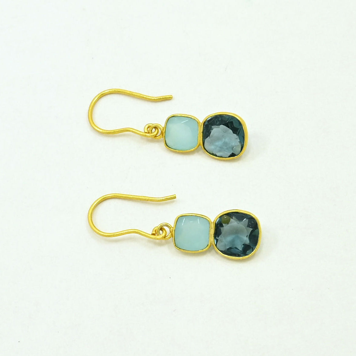 AJOONI EARRING - LONDON BLUE TOPAZ & AQUAMARINE