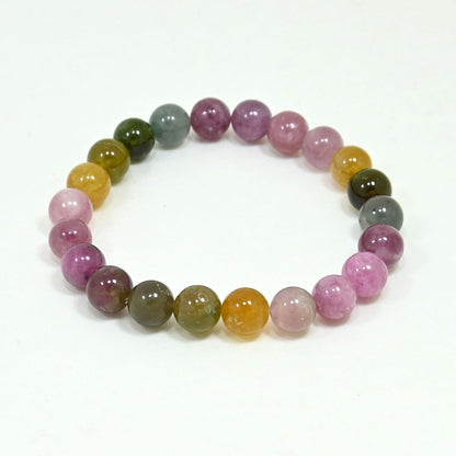 Gemstone Beaded Bracelet - Multicolor Tourmaline
