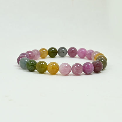 Gemstone Beaded Bracelet - Multicolor Tourmaline