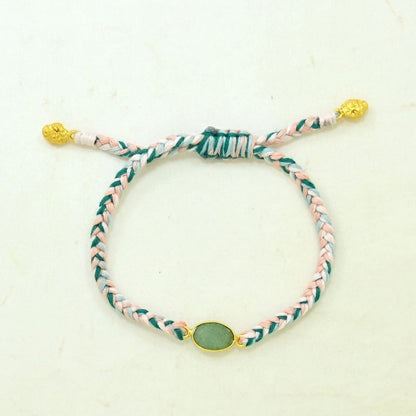 Handgeflochtenes Bunt Armband - Tanzanit   