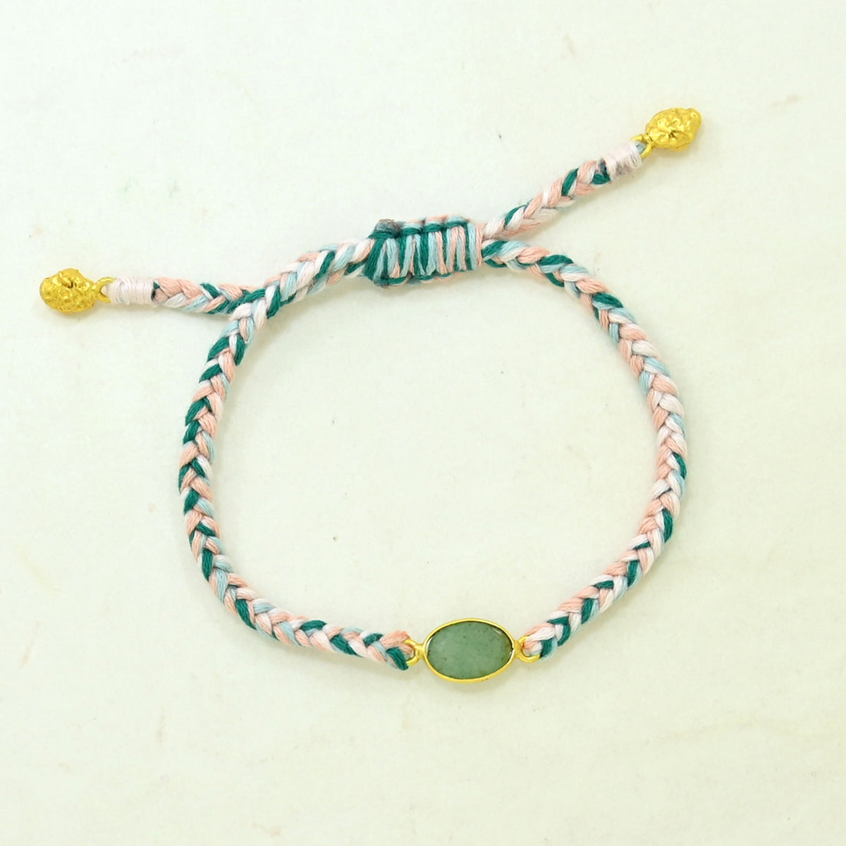 Handgeflochtenes Bunt Armband - Tanzanit   