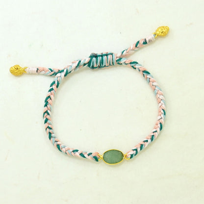 Handgeflochtenes Bunt Armband - Tanzanit   
