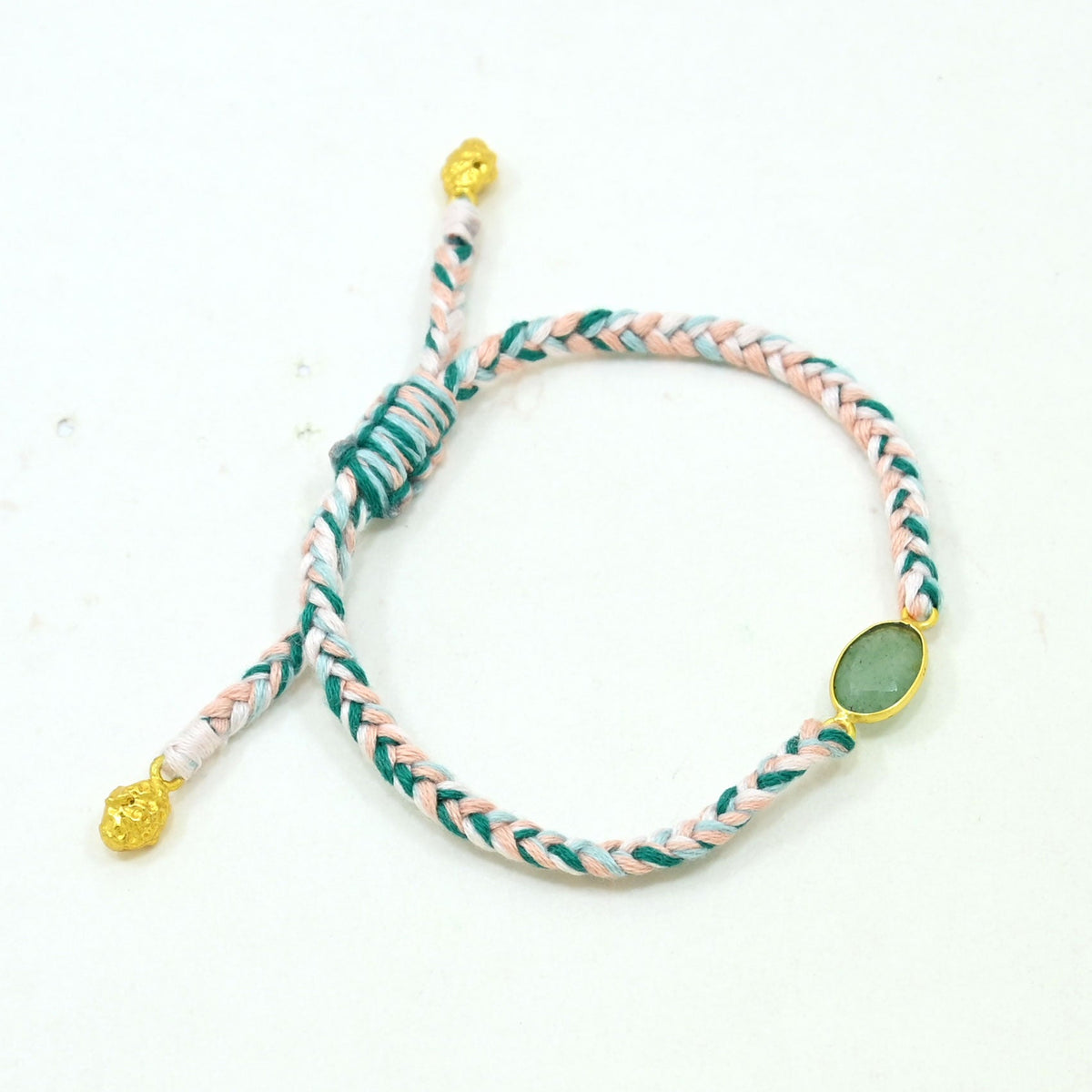 Handgeflochtenes Bunt Armband - Tanzanit   