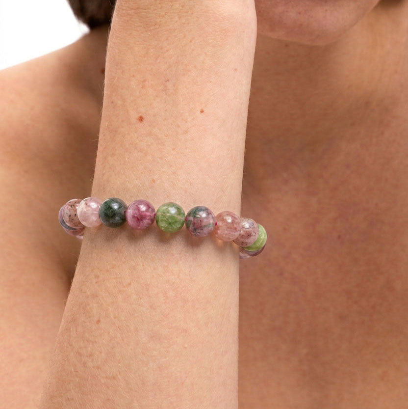 Handgeflochtenes Bunt Armband - Tanzanit   