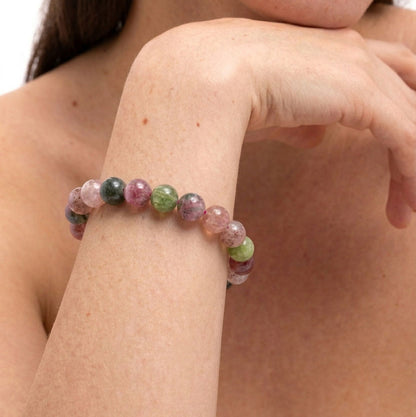 Handgeflochtenes Bunt Armband - Tanzanit   