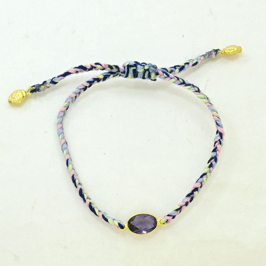 Tanzanite bracelet gold plated