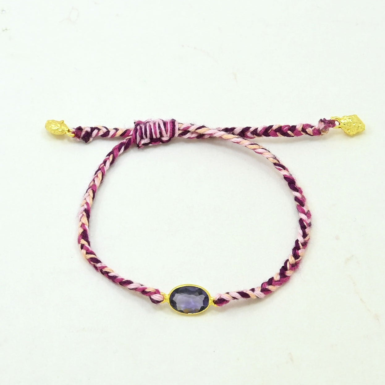 tanzanite bracelet gold plated