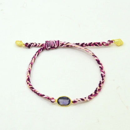 tanzanite bracelet gold plated