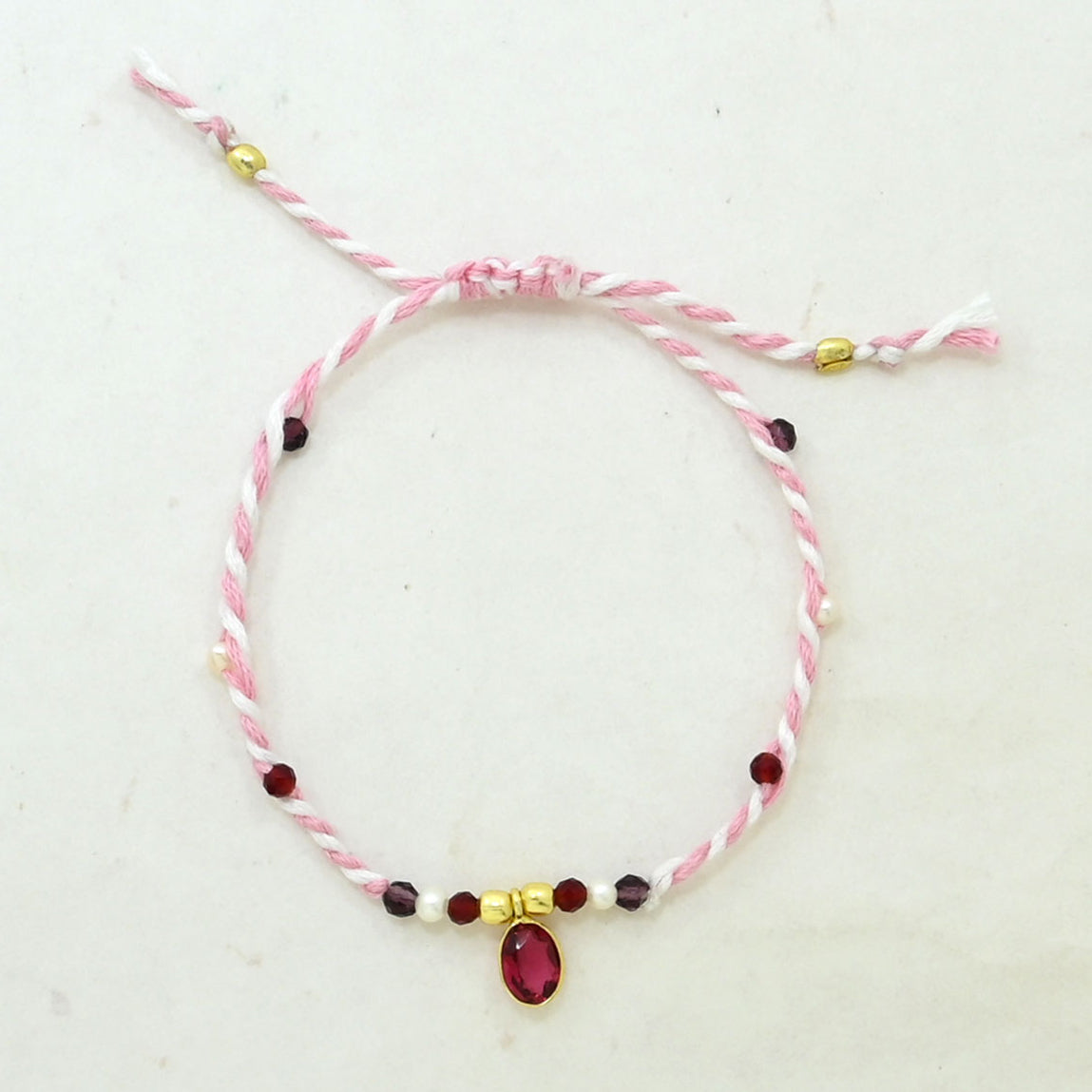pink tourmaline gemstone bracelet